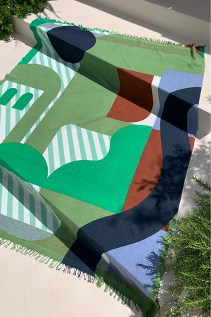 MOSS CARTE POSTALE BEACH TOWEL from Cool and Conscious