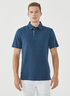 Polo Shirt Organic Cotton Dark Blue via Shop Like You Give a Damn