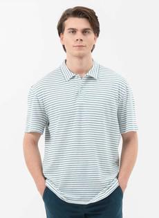 Striped Polo White/Blue via Shop Like You Give a Damn
