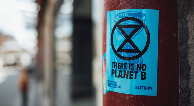 'There is no planet B' sticker