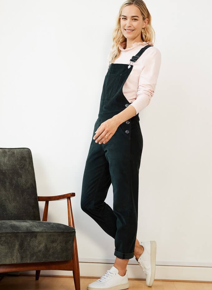 A layered outfit idea with dungarees