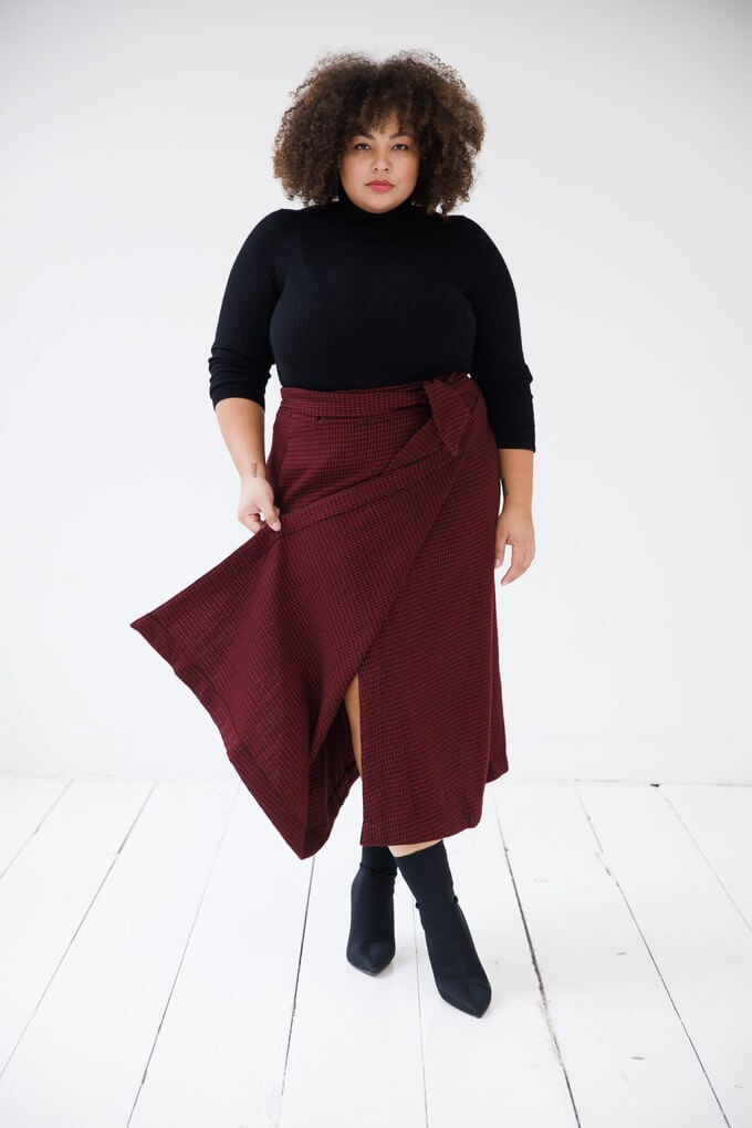 An ethical wrap skirt
