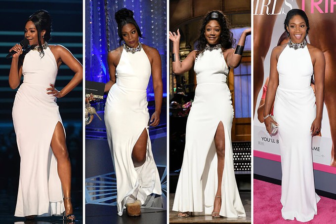 An example of repeat outfits by Tiffany Haddish