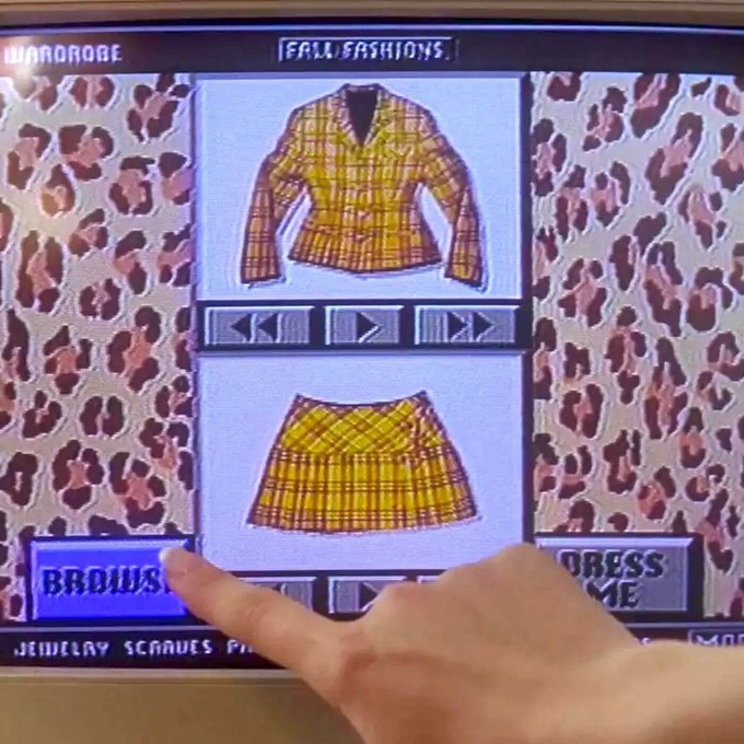 Digital closet scene from Clueless