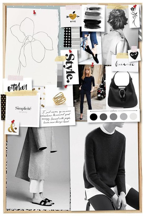 Example of a fashion moodboard