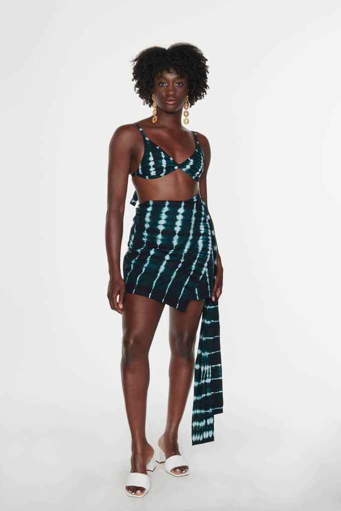 Example of a sustainable mini skirt