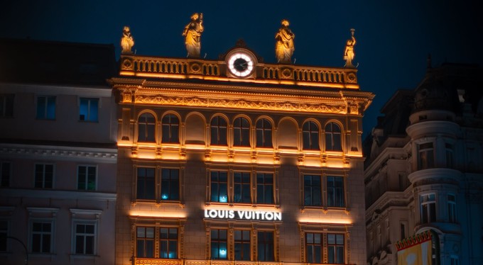 Front of a Louis Vuitton store