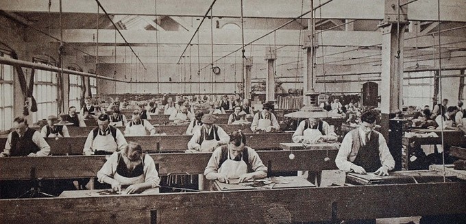 Old factory showing the history of fast fashion