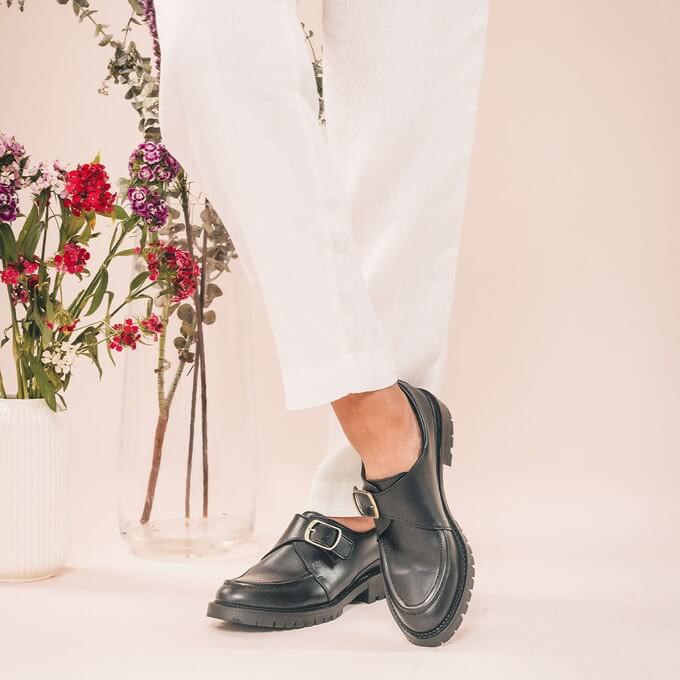 Shoes made with vegan leather