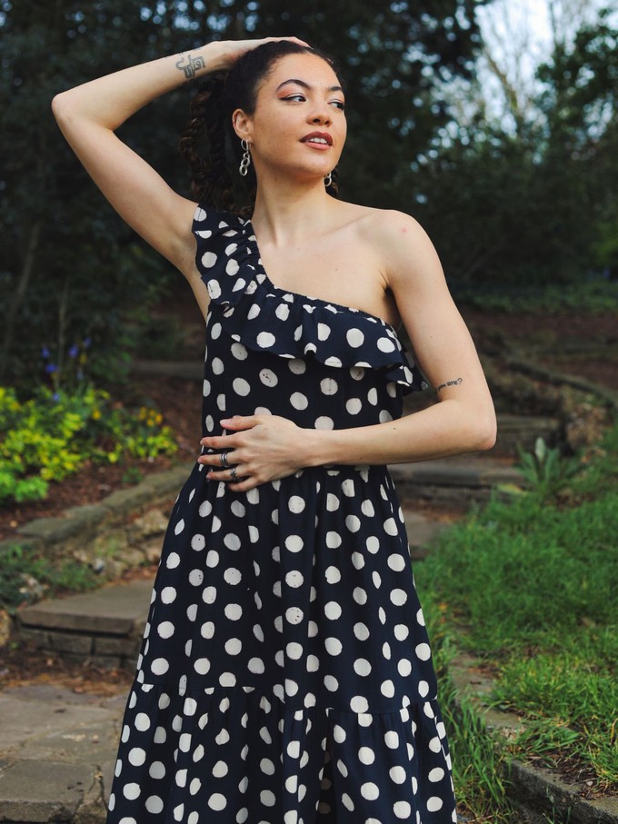 Sustainable summer dress with a pattern