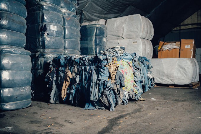 Textile waste behind a new sustainable fabric