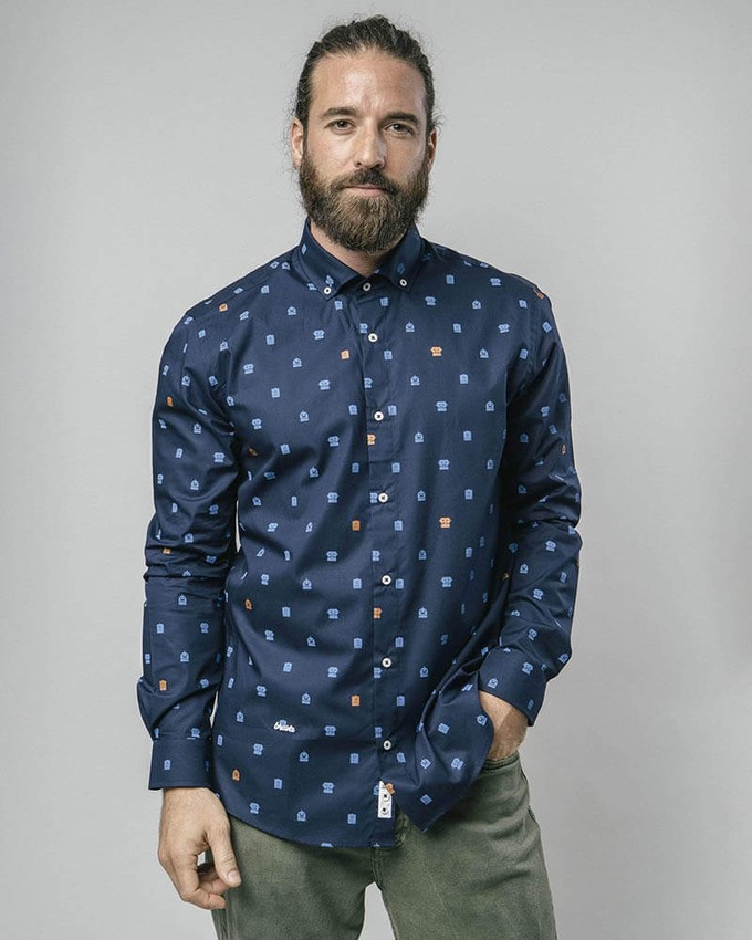 Toy Robots Navy ethical shirt for men