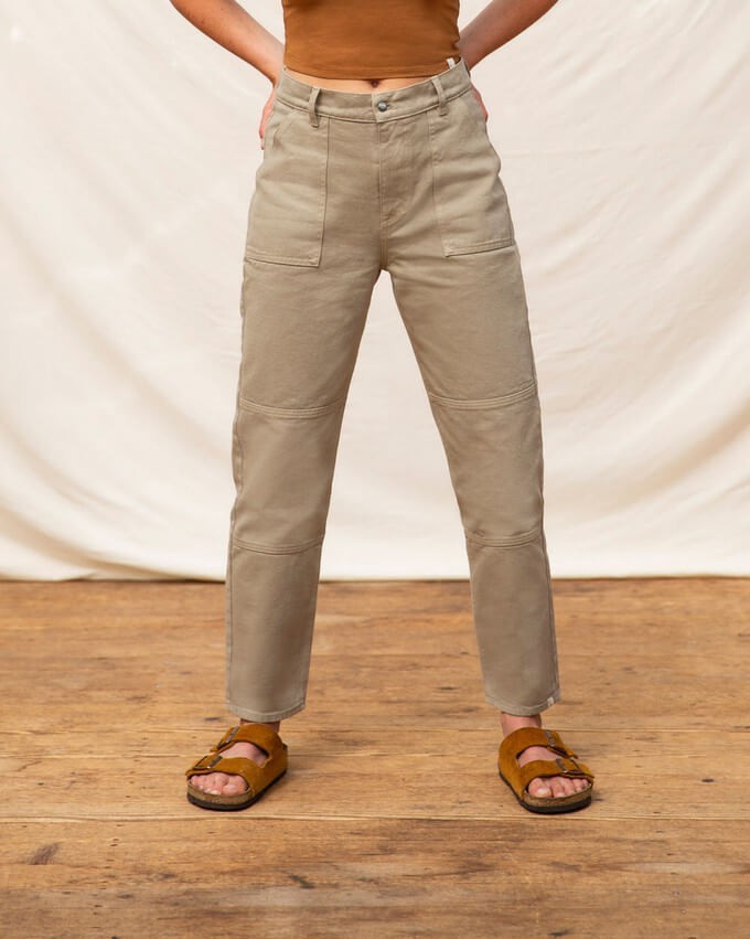 Utility fashion cargo pants by an ethical brand