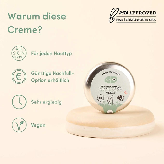 Feste Fußcreme im Set - Tanne from 4peoplewhocare