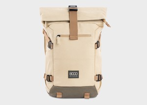 Nomad Hemp Rolltop Backpack in Beige and Green from 8000kicks