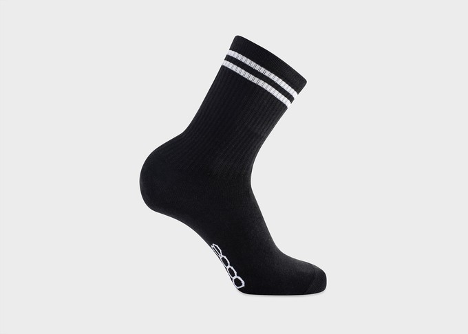 Striped Hemp Socks in Black from 8000kicks