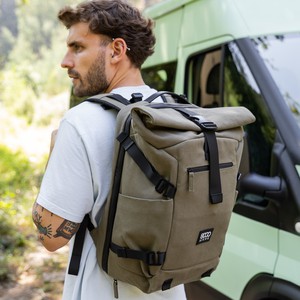 Nomad Hemp Rolltop Backpack in Dark Green from 8000kicks