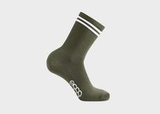 Striped Hemp Socks in Dark Green via 8000kicks