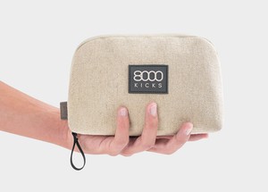 Accessory & Tech Pouch in beige hemp from 8000kicks