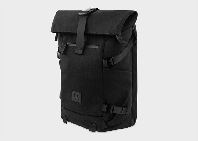 Nomad Hemp Rolltop Backpack in Full Black from 8000kicks
