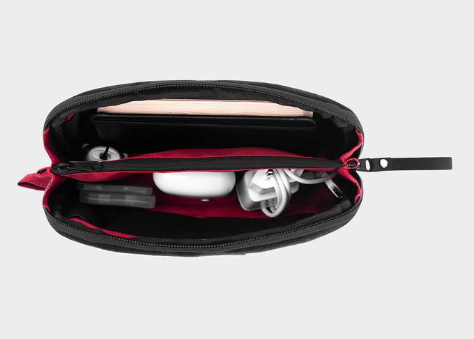 Accessory & Tech Pouch in black hemp from 8000kicks