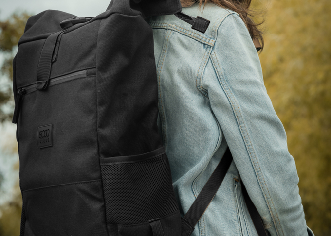 Everyday Hemp Rolltop Backpack in Full Black from 8000kicks