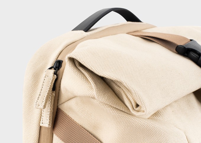 Nomad Hemp Rolltop Backpack in Beige and Green from 8000kicks