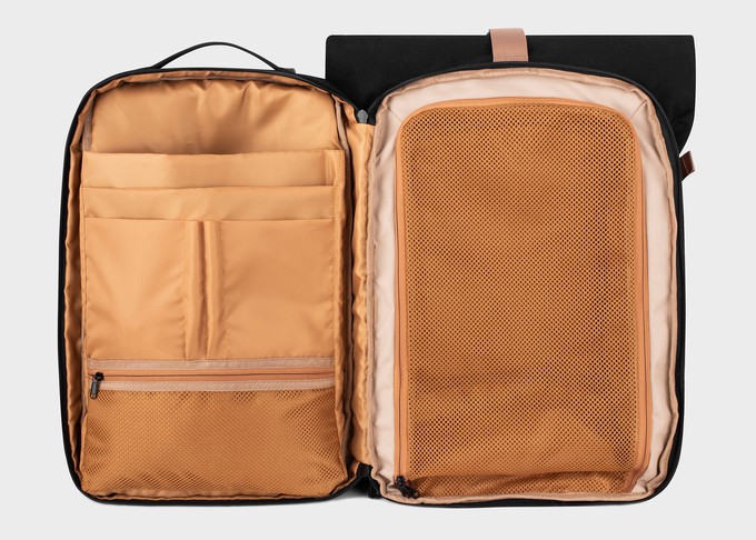 Nomad Hemp Rolltop Backpack in Beige and Green from 8000kicks
