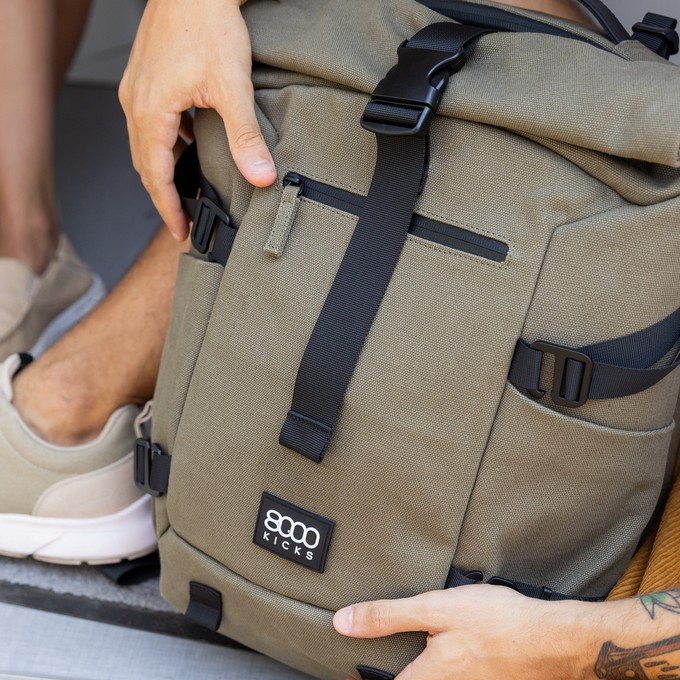Nomad Hemp Rolltop Backpack in Dark Green from 8000kicks