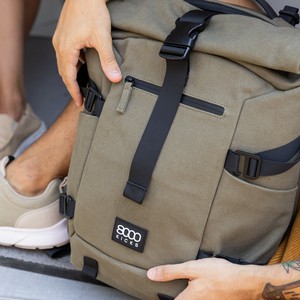 Nomad Hemp Rolltop Backpack in Dark Green from 8000kicks