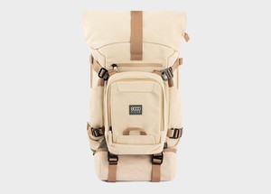 Nomad Hemp Rolltop Backpack in Beige and Green from 8000kicks