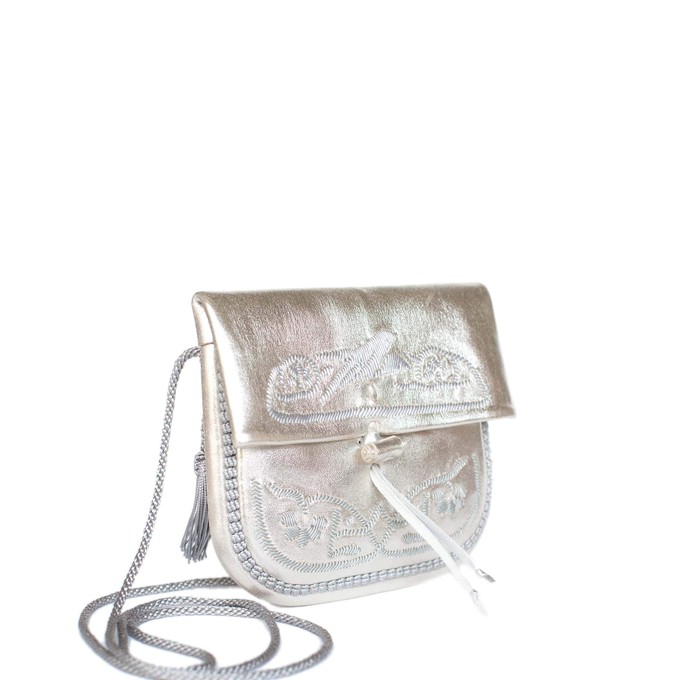 Embroidered Mini Leather Berber Bag from Abury