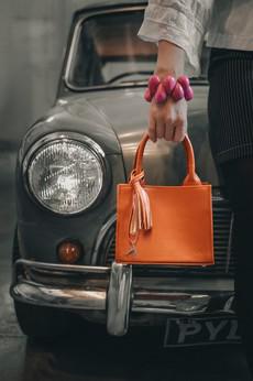 Mini Leather Tote Bag via Abury