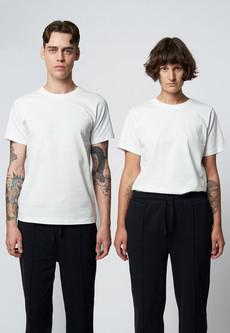 Organic cotton regular fit t-shirt KOS in white via AFORA.WORLD