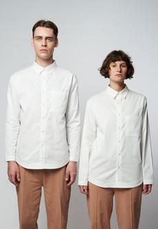 White organic cotton shirt ARLO via AFORA.WORLD