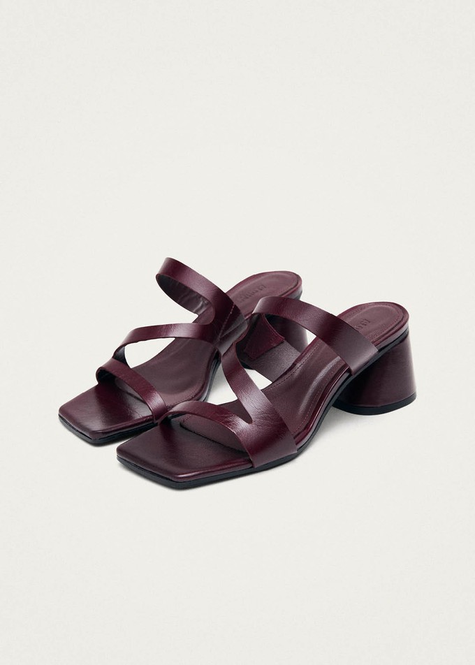 Orielle Rift Burgundy Leather Sandals from Alohas