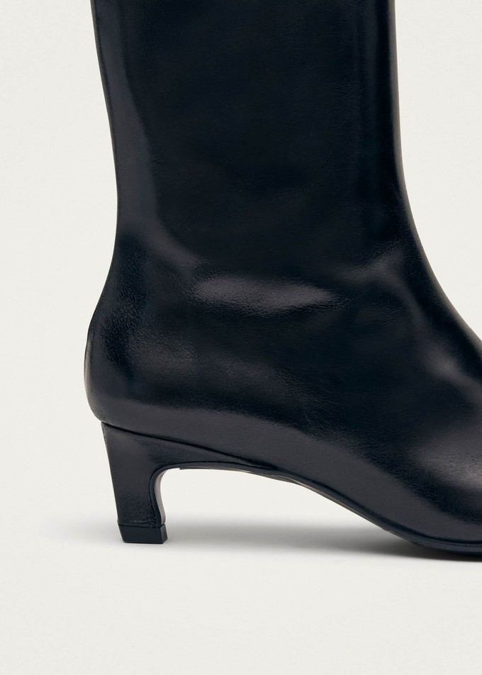 Ambar Rift Black Leather Ankle Boots from Alohas