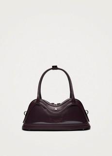 Hilma Vinyl Burgundy Leather Bag via Alohas