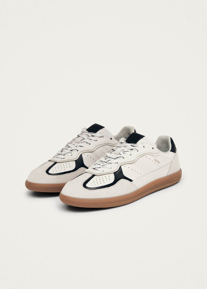 Tb.490 Rife Grain White Black Leather Sneakers from Alohas