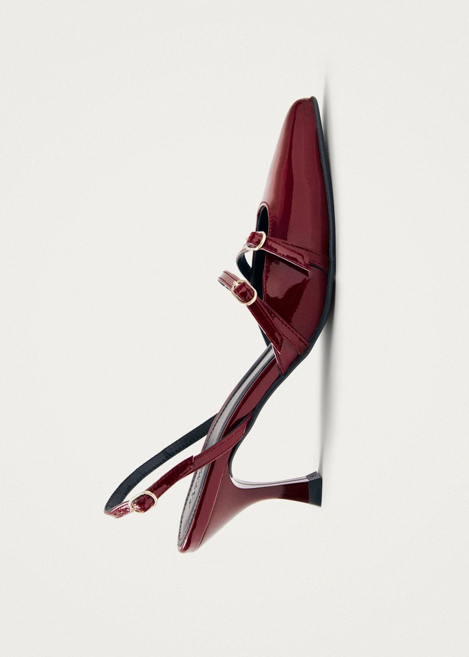 Joelle Burgundy Patent Leather Pumps from Alohas