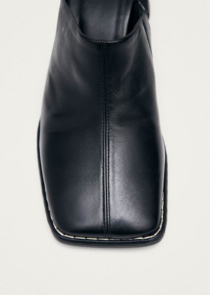 Lex Black Leather Mules from Alohas