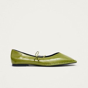 Sway Patent Green Leather Ballet Flats from Alohas