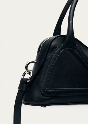 Hilma Mini Vinyl Black Leather Bag from Alohas