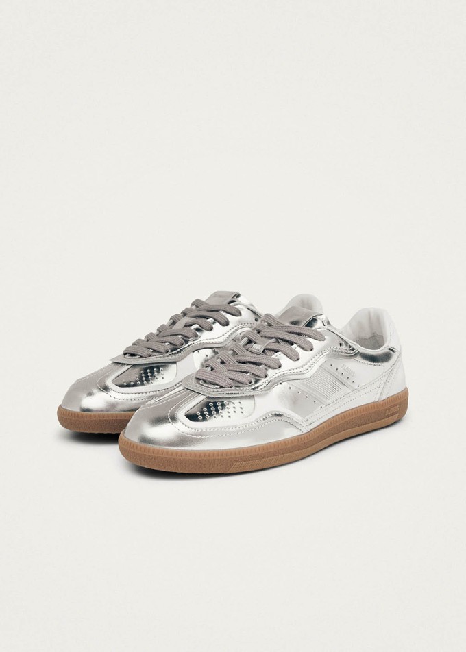 Tb.490 Rife Shimmer Silver Cream Leather Sneakers from Alohas