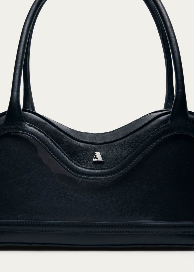 Hilma Vinyl Black Leather Bag from Alohas
