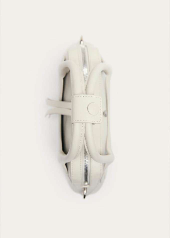 Hilma Mini Vinyl White Leather Bag from Alohas