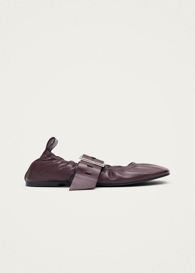 Sarea Burgundy Leather Ballet Flats from Alohas