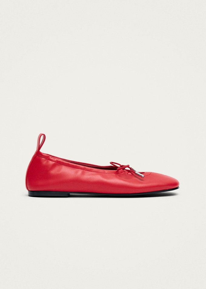 Rosalind Red Vegan Leather Ballet Flats from Alohas