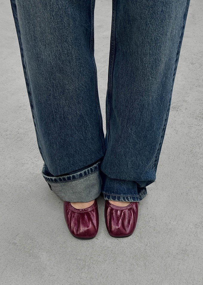 Rhiane Patent Burgundy Leather Pumps from Alohas