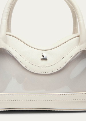 Hilma Mini Vinyl White Leather Bag from Alohas